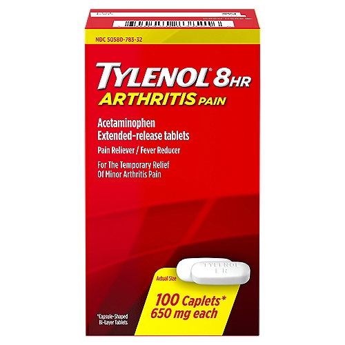 Tylenol 8hr Arthritis Pain Acetaminophen Extended-Release Tablets, 650 mg, 100 count
