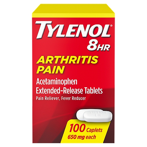 Tylenol 8 Hour Arthritis & Joint Pain Acetaminophen Caplets, 100 Count