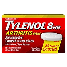 Tylenol 8 HR Arthritis Pain Extended-Release Caplets, 650 mg, 24 count