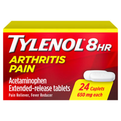 Tylenol 8hr Arthritis Pain Acetaminophen Extended-Release Tablets, 650 mg, 24 count, 24 Each