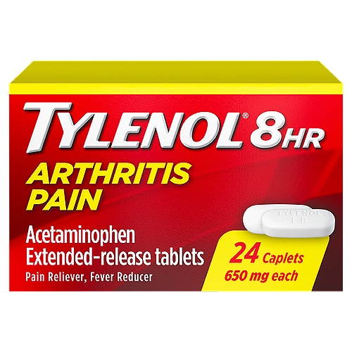 Tylenol 8hr Arthritis Pain Acetaminophen Extended-Release Tablets, 650 mg, 24 count
