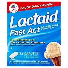 Lactaid Fast Act Caplets, 32 count, 32 Each