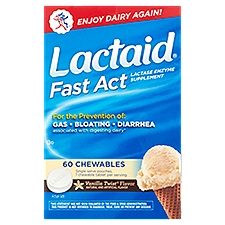 LACTAID Fast Act Chewables, 60 Each