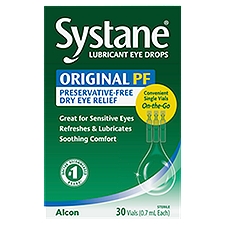 Systane Original PF Lubricant Eye Drops, 30 count
