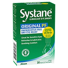 Systane Original PF Lubricant Eye Drops, 0.7 ml, 30 count