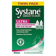 Systane Ultra High Performance Lubricant Eye Drops Twin Pack, 1/3 fl oz, 2 count