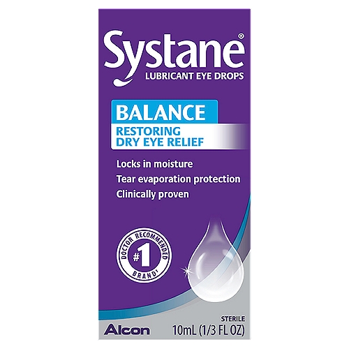 Systane Balance Restoring Dry Eye Relief Lubricant Eye Drops, 1/3 fl oz