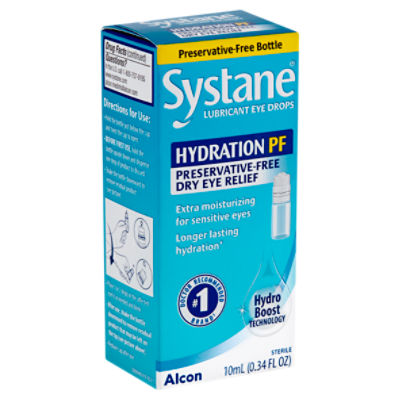 Systane Hydration PF Lubricant Eye Drops, 0.34 fl oz