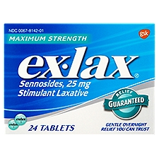 Ex-Lax Stimulant Laxative - Maximum Strength Pills, 24 Each