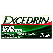 Excedrin Extra Strength, Caplets, 100 Each