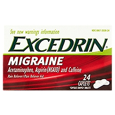 Excedrin Migraine Caplets, 24 count, 24 Each