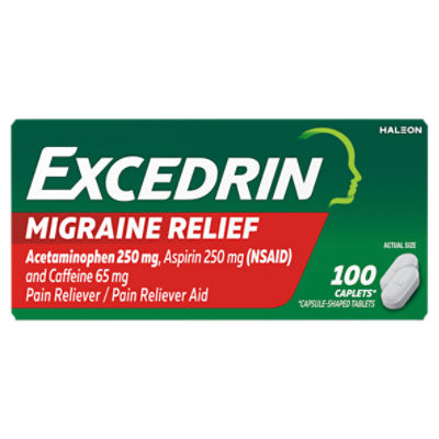 Excedrin Migraine Pain Relief Caplets - 100 Count