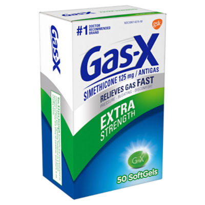 GasX Extra Strength Gas Relief Softgels with Simethicone 125 mg 50 Count