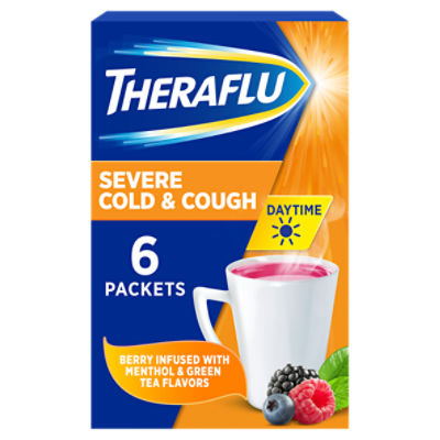 Theraflu Berry Burst Severe Multi-Symptom Cold Relief Packets, 6 count, 6 Each