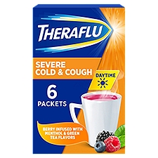 Theraflu Berry Burst Severe Multi-Symptom Cold Relief Packets, 6 count