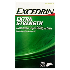 Excedrin Extra Strength, Caplets, 200 Each