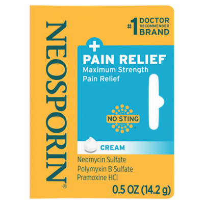 Neosporin First Aid Antibiotic + Pain Relieving Cream, 0.5 oz