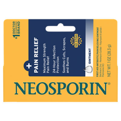 Neosporin Maximum Strength First Aid Antibiotic + Pain Relieving Ointment, 1 oz