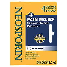 Neosporin Maximum Strength Antibiotic + Pain Relief Ointment, 0.5 oz