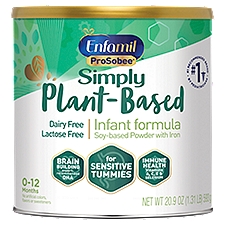 Enfamil ProSobee Simply Plant-Based Infant Formula Soy-Based Powder with Iron, 0-12 Months, 20.9 oz