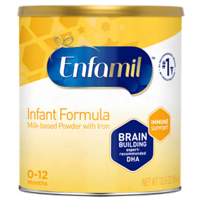 Enfamil Infant Formula, Milk-based Baby Formula with Iron, Omega-3 DHA & Choline, Powder Can 12.5 Oz, 12.5 Ounce