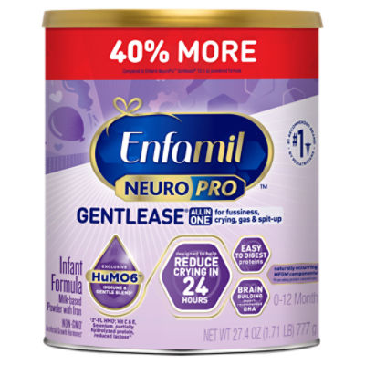 Enfamil NeuroPro Gentlease Milk-Based Powder with Iron Infant Formula, 0-12 Months, 27.4 oz