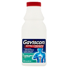Gaviscon Extra Strength Cool Mint Flavor Liquid Antacid, 12 fl oz