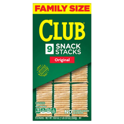 Club Crackers Original Snack Stacks Family Size Lunch Box Snacks 18.8 Oz
