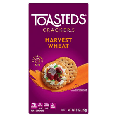 Kellogg's TOASTEDS Harvest Wheat Lightly Toasted Crackers, 8 oz