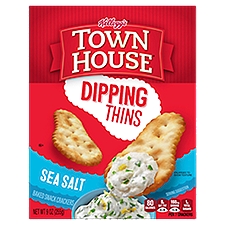 Town House Dipping Thins Sea Salt, Baked Snack Crackers, 9 Ounce