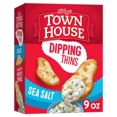 Town House Dipping Thins Sea Salt Baked Snack Crackers, 9 oz