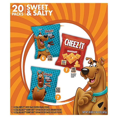 Kellogg's Variety Pack Sweet and Salty, 20 oz, 20 Count
