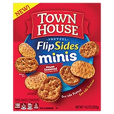 Town House FlipSides Minis House Seasoned Oven Baked Crackers, 10.2 oz