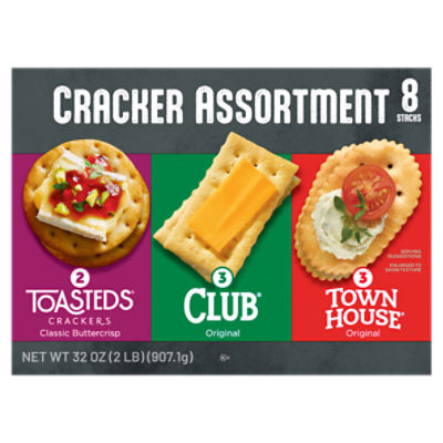 Toasteds/Club/Town House Cracker Assortment, 8 count, 32 oz