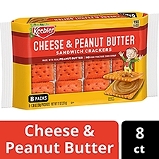 Keebler Cheese and Peanut Butter Sandwich Crackers, 11 oz, 8 Count