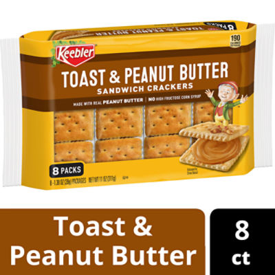 Keebler Toast and Peanut Butter Sandwich Crackers, 11 oz, 8 Count The Fresh Grocer
