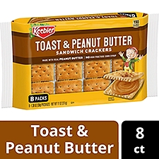 Keebler Toast and Peanut Butter Sandwich Crackers, 11 oz, 8 Count