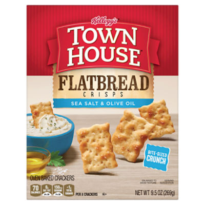 Town House Flatbread Crisps Crackers Sea Salt And Olive Oil Ready To   3010050656 001