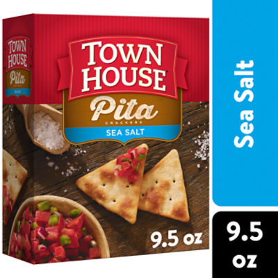 Town House Pita Crackers Sea Salt Oven Baked Crackers, 9.5 oz