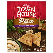 Town House Mediterranean Herb Ready To Dip Snack, Pita Crackers, 9.5 Ounce