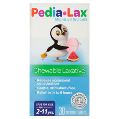 Fleet Pedia-Lax Oral Saline Laxative Chewable Tablets, Ages 2-11 yrs., 30 count