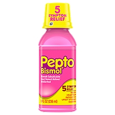 Pepto Bismol Liquid for Nausea, Heartburn, Indigestion, Upset Stomach, and Diarrhea Relief, Original Flavor 8 oz, 8 Fluid ounce