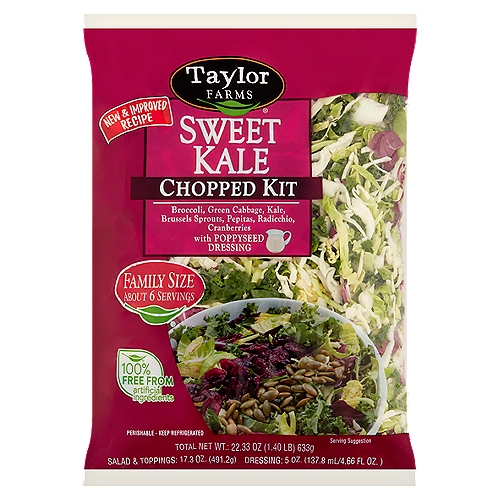 Taylor Farms Sweet Kale Chopped Salad Kit Family Size, 22.33 oz