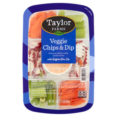 Taylor Farms Veggie Chips & Dip with Buffalo Bleu Dip, 10 oz