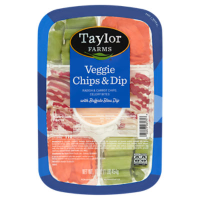 Taylor Farms Veggie Chips & Dip with Buffalo Bleu Dip, 10 oz