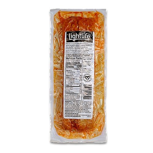 Lightlife® Organic Buffalo Tempeh Strips are a versatile and delicious plant-based protein source for vegans and flexitarians alike. Made with non-GMO and vegan ingredients, our tangy Buffalo Tempeh is a great way to naturally enhance a variety of recipes. Whether you fry, sauté, or bake it, the protein-rich Buffalo tempeh strips add balanced flavor to grain bowls, rice dishes, salads, and more. For over 40 years, the Lightlife® brand has been committed to creating delicious and nutritious plant-based meat alternatives and looking for ways to improve the impact we have on the planet.