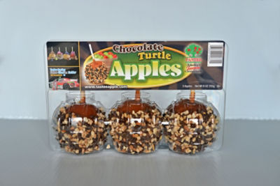 Tastee Chocolate Turtle Apples, 3 count, 10.5 oz