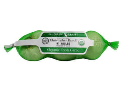 Christopher Ranch Organic Fresh Garlic, 3 count
