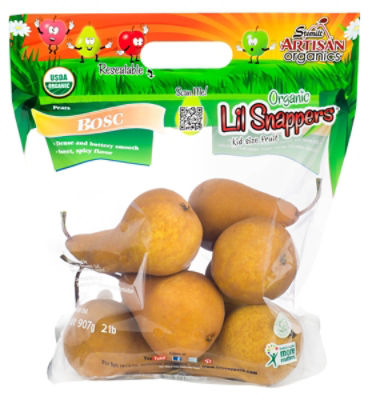 Lil Snappers Artisan Organics Bosc Pears, 24 oz
