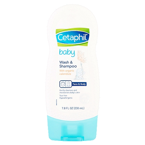 Cetaphil Baby Face & Body Wash & Shampoo, 7.8 fl oz
With organic calendula blends into a rich lather that gently cleanses your baby's delicate skin and hair and rinses clean, leaving a soft, fresh fragrance. This tear-free hypoallergenic formula contains skin nourishing ingredients to keep moisture locked in.
Cetaphil Baby is dedicated to expert care for your baby's delicate skin.